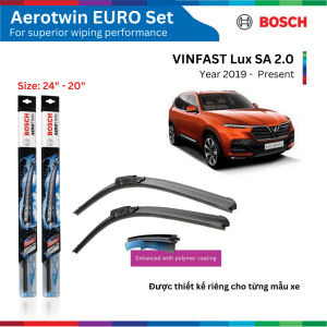 Bộ gạt mưa BOSCH AeroTwin Euro Set A297S 24 - 20 inch VINFAST Lux SA 2.0 đời xe 2019 đến nay bộ gạt nước Lux SA