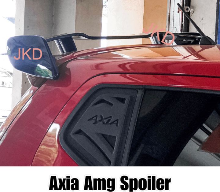 Spoiler Perodua Axia Amg Style Rear Roof Spoiler Trunk Boot Wing Metallic Black Abs