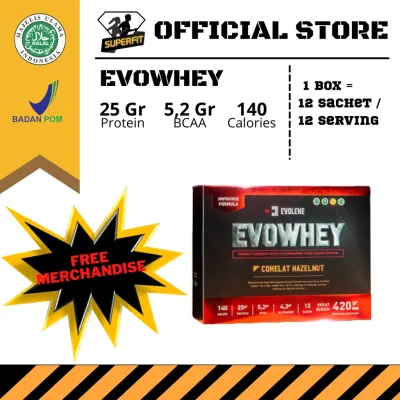 Evolene Whey Protein 12 Saset Evo Whey BPOM & Halal