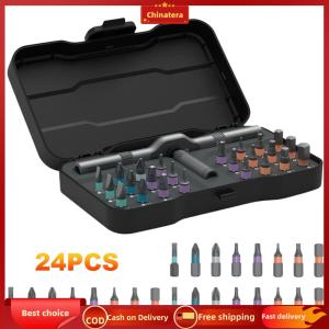[Chinatera Malll] DIY Screwdriver 24 in 1 W/ Detachable Ratchet Handle Multi-Purpose 24 In 1 Ratchet Wrench Screwdriver Multi-Purpose Mini Screwdriver Kit for DIY Electronics Watch & Home Repair