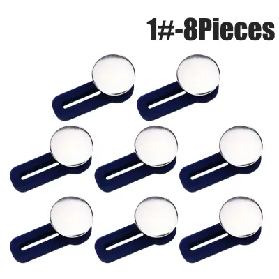 New Pants Extender Button Waistband For Jeans Collars Cuffs No Sew Metal Retractable Buttons