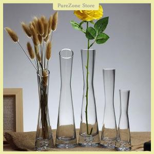 [PureZone] แจกันดอกไม้แก้วใสแจกันขนาดเล็กไฮโดรโปนิกส์พืชดอกไม้เทอราเรียมหรูหราโต๊ะบ้านตกแต่งงานแต่งงาน