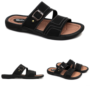 Sandal Pria Dewasa Selop Cowok Cowo Laki Laki Casual Kasual Sandal Kulit Slide Premium Terbaru