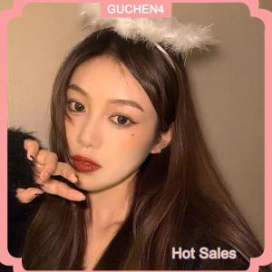 GUCHEN4🎀 Giáng sinh biểu diễn bên ủng hộ lông thiên thần Headband cosplay trang phục thiên thần trang phục thiên thần Halo Headband