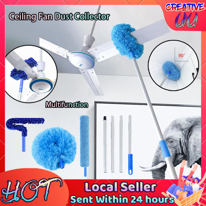 🔥【SG READY STOCK】🔥 Ceiling Fan Duster Home Save Strength Adjustable ...