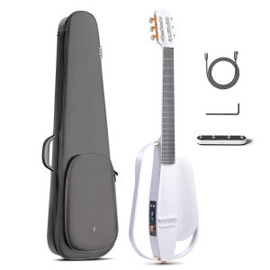Enya Acoustic-Electric Carbon Fiber Classical Nylon String Travel Guitar NEXG 2N Lucifer Andrea Chiarini Signature with 50W Wireless Speaker Thickened Gig Bag Footswitch Pedal Charging Cable