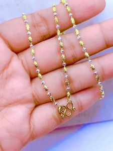 Kr Silver สร้อยคอเงินแท้ สองกษัตริย์ ลายเม็ดข้าว [ตัวเรือนเงินแท้ทั้งเส้น] [สร้อยงานอิตาลี] - 50 ครัว