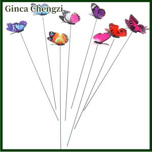 Ginca chengchuang 10pcs Butterflies Garden Yard Planter Colorful Outdoor Decor Flower Pots Decor