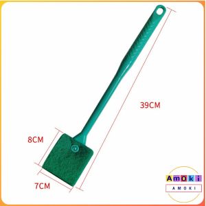 Amoki Double-Sided Aquarium Fish Tank Algae Cleaning Brush with Non-Slip Long Handle