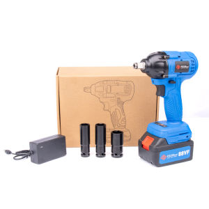 COD HUJIA Cordless Impact Wrench 88VF 350N.M Brushless mesin bor/  Bolak Balik Mesin Buka Baut Driver /88v 2batterai /Charger Mata Koper/Untuk Ban Sepeda Motor Dan Mobil Kayu/Beton/tembok/jld