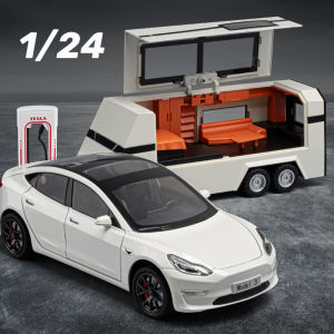 Quy Mô 1:24 Tesla Mô Hình 3 Rv xe hợp kim Mô Hình Xe mô hình đúc Âm Thanh Ánh Sáng Xe Những Người Yêu Thích Bộ Sưu Tập Trẻ Em Món Quà Sinh Nhật Kim Loại Đồ chơi bé trai