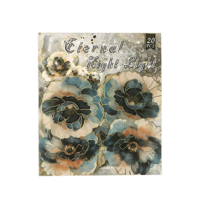Removable Clear Flower Decorative Sticker Retro Scrapbook Paster for Scrapbooking Projects and Home Office Decorating