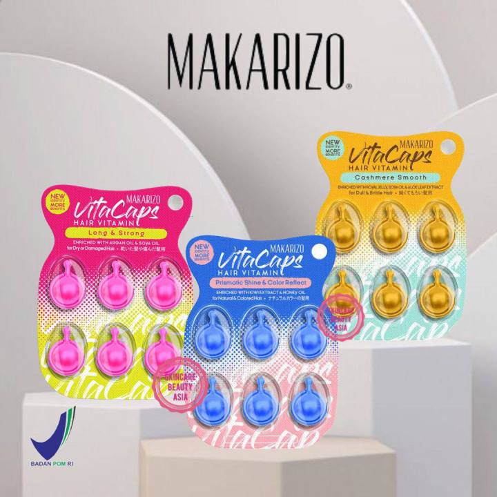 MAKARIZO Vitacaps Hair Vitamin - Vitamin Rambut Kapsul 6x1mL | Lazada ...