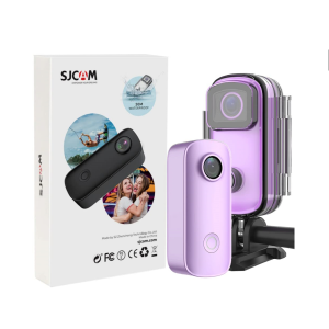 SJCAM C100+ Small Action Camera 4K 30FPS Body Wearable WiFi Camera APP Control Underwater 30 Meter Waterproof with Case Magnetic Helmet Camera with Mount Kits