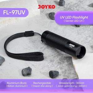 JOYKO UV LED Flashlight Senter LED Ultraviolet Rechargeable Dapat Diisi Ulang FL-97UV