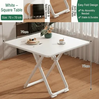 Wooden Round Table foldable table Portable Folding Table table foldable Foldable Table Desk folding table For Dining/Rental housing/Set up a stall/Outdoor/Study Table