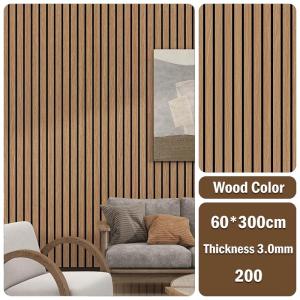 Wallpaper Design Wall Decor Wood Fluted Self Adhesive Waterproof Sticker for TV Background Enhancing Room Aesthetics 300x60cm