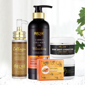 AILKE Whitening Skin Care Kit With Collagen Natural Carotene Moisturize Reduce Dark Spots Lightening For All Skin Types2026