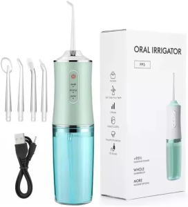 Oral Care Water Flosser Rechargeable 3 Modes Water Flosser Water Jet Water Flosser 4 Heads 220ml Oral Irrigator