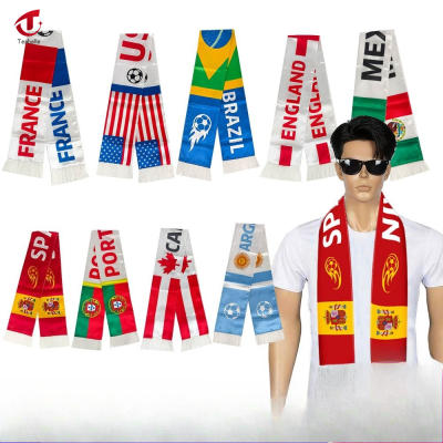 Teabelle 2026 FIFA US Canada Mexico World Cup Scarf Fan Match Cheering Prop Football Flag Scarf