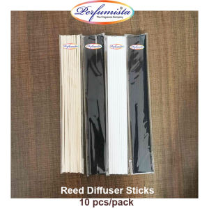 Perfumista Reed Diffuser Sticks (Natural Rattan Black Rattan White/Black /Natural Color Polyester Cotton Fiber) Thicker (3.5mm) diameter 225mm (9i")/200mm (8") length 10 pcs/pack 1pack