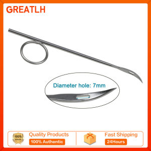GREATLH 1pc Wire Threading Needle Suture Wire Guide Stainless Steel Veterinary Instruments Orthopedics