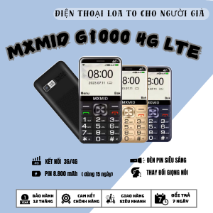 Điện Thoại MXMID G1000 4G Máy Cho Người Già Loa To Pin 15 Ngày Sử Dụng Đèn Pin Siêu Sáng BH 12 Tháng