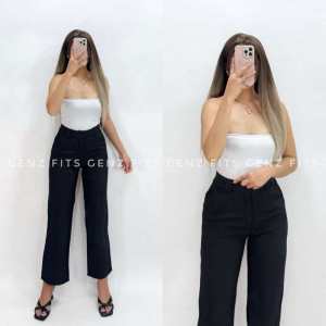 (L-5XL) Big Size Officewear/Uniform Pants Women‘s Flare Slacks HighWaist Office Work Pants