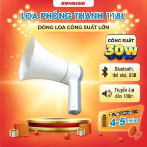 Loa cầm tay phóng thanh rao hàng hoạt náo viên ngoài trời chính hãng Sunrise 118L có Bluetooth USB Thẻ nhớ