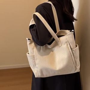 AE Túi Tote Vải Nhung Mới Dành Cho Nữ Dung Tích Lớn Để Đi Làm Túi Đeo Vai Cho Học Sinh Túi Đeo Chéo Đơn Giản Cho Công Việc.