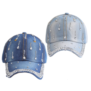 Unique Baseball Hat Studded Headwear Adjustable Ponytail Hat for Casual and Sports for Men Women Teenagers
