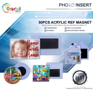 Acrylic Ref Magnet Photo Insert 50PCS | Rectangle / Square / Circle / House | Magnetic Ref Display