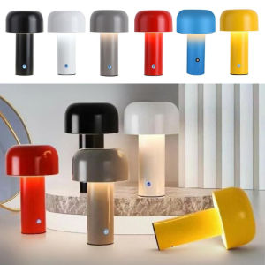 Italian Designer Mushroom Table Lamp Night Light Portable Cordless Touch Rechargeable Decor Lamp USB Bedside Lamp Desktop Lamp