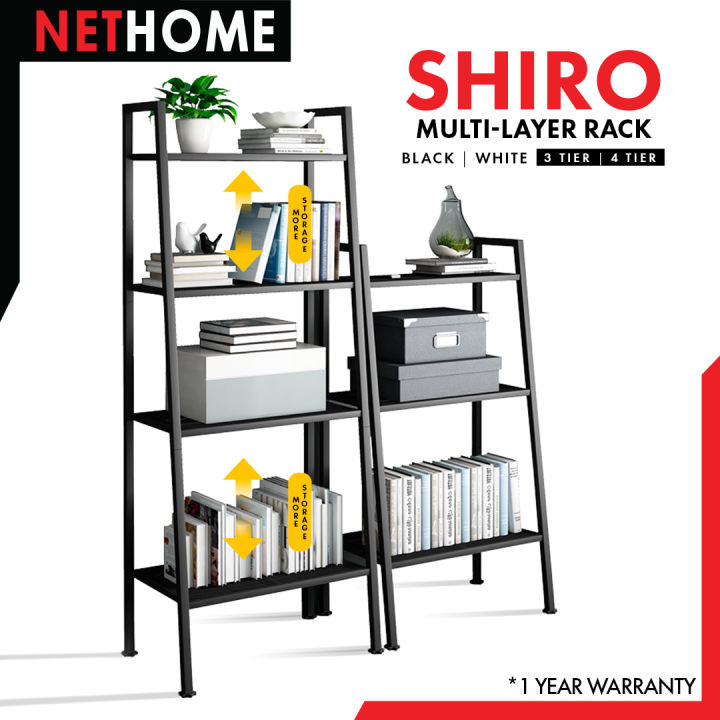 1 Year Warranty Shiro 4 Tier Multipurpose Shelf Shelves Rack Rak Besi