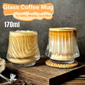 170ml Creative Stripes Coffee Mug Juice Tea Glass Cup Household Glass Milk Cup Cocktail/Whisky Glass