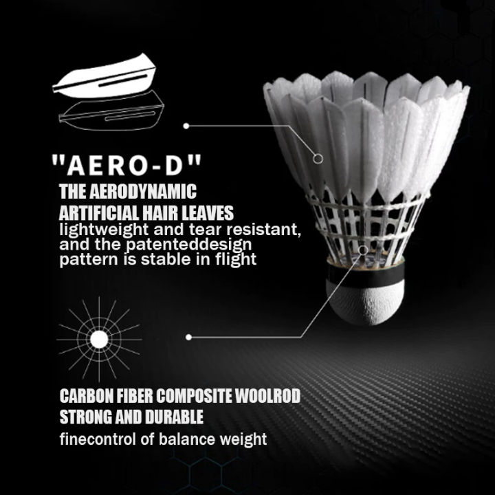Merkis%203/6Pcs%20Badminton%20Goose%20Feather%20Shuttlecocks%20Sports%20Fitness%20Aerodynamics%20Shuttlecock%20-%20Image%203