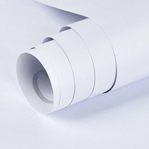 Wallpaper Sticker Dinding Polos Putih Panjang 8 Meter x Lebar 45cm