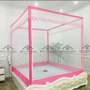 Màn Khung Không Khoan Tường INOX - Mùng Chụp Thông Minh Khung Vuông Người Lớn Chống Muỗi-Xưởng Màn HUY HOÀNG