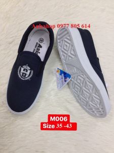 Giày vải bảo hộ lao động Asia size 35-43 giày ba ta nam nữ Asia xanh