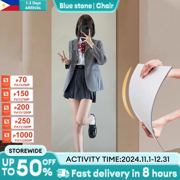 Acrylic Mirror Wall Pasting Shelf-Adhesive Full Body Fitting Mirror ...