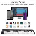 ammoon 61-Key Foldable Electronic Piano Multifunctional Electronic Organ Folding Digital Piano 61 Keys Sensitive Piano Keyboard with LCD Display Built-in Rechargeable Battery BT Connectivity Portable Musical Instrument with Piano Bag/Sustain Pedal. 