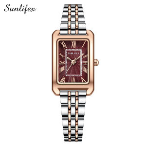 Sunlifex Jam Tangan Wanita Original Korea Mode Display Kuarsa Santai Jam Tangan Cewek 5999