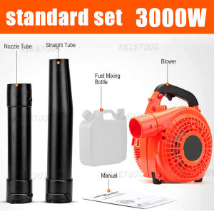 KELETOOL eb260 25.4cc gasoline cordless blower Penyembur sampah tembak angin Petrol air Portable hand blower Garden leaves blower strap