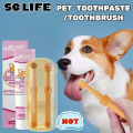 【Blue Petz】Pet Toothbrush & Toothpaste Cat & Dog 360 ° Teeth Cleaning Care Set universal Preventing Cavities. 