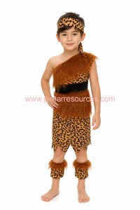 READY STOCK Cosplay Kids Children Tarzan Boy Jungle Boy Caveman African Costume Movie Character Story Book Character