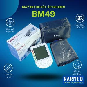 Máy đo huyết áp bắp tay BEURER BM49 màn hình siêu lớn thông tin rõ ràng