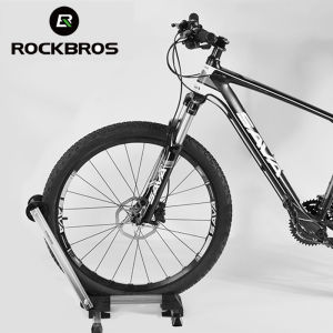 【SG Delivery】ROCKBROS Road Bike MTB Rack Storage Stop Stand MTB Folding Floor Parking Portable(Black)