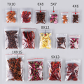 100pieces - Plastic Zipper Bag / Zip Lock Bag / Zip Bag / Transparent Packaging Plastic Bag with Sealable Zipper Zip Lock / RED LINE( many SIZES AVAIALBLE ). 