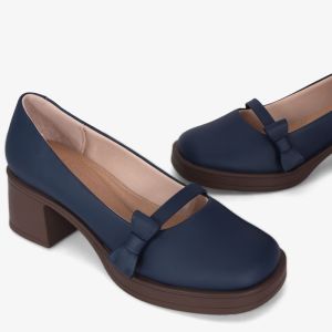 HCM - Giày Cao Gót Hạnh Dung Mũi Vuông Quai Nơ HD29192AY