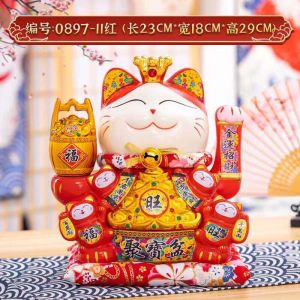 (TỔNG HỢP- GIÁ HỦY DIỆT) Mèo thần tài may mắn vẫy tay Chiêu tài chiêu lộc (29cm-11inch)